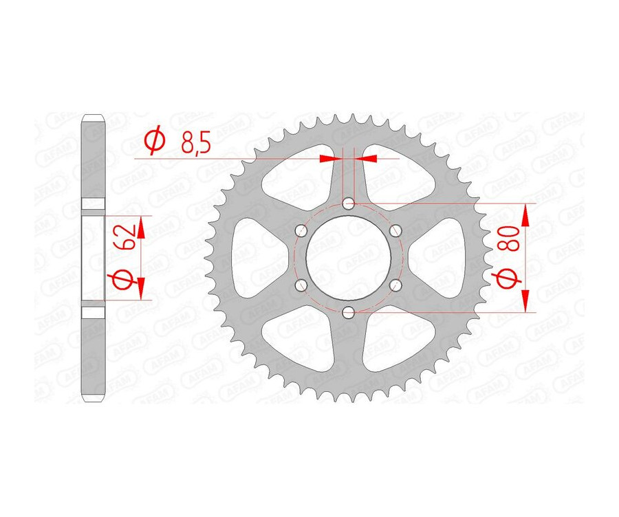 Couronne AFAM acier standard 12208 - 428 - 1074415001