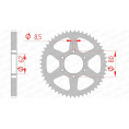 Couronne AFAM acier standard 12208 - 428 Couronne AFAM acier standard 12208 - 428