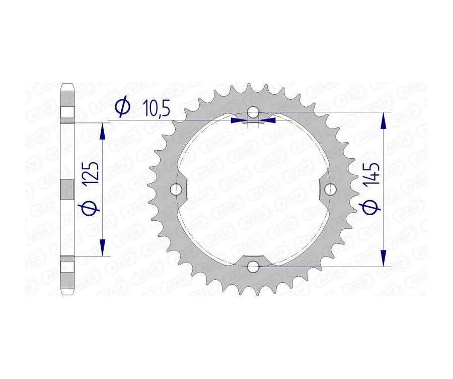 Couronne AFAM aluminium 13407 - 520 Couronne AFAM aluminium 13407 - 520