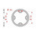 Couronne AFAM acier standard 71305 - 520 Couronne AFAM acier standard 71305 - 520