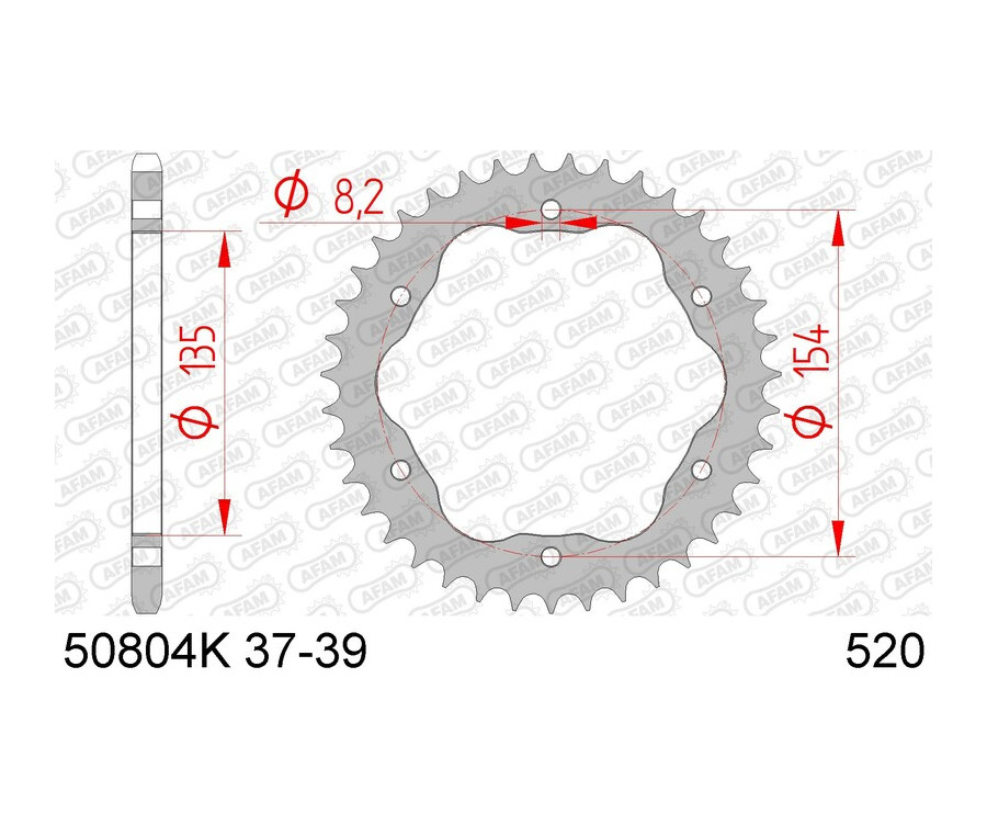 Couronne AFAM acier standard 50804K - 520 Couronne AFAM acier standard 50804K - 520
