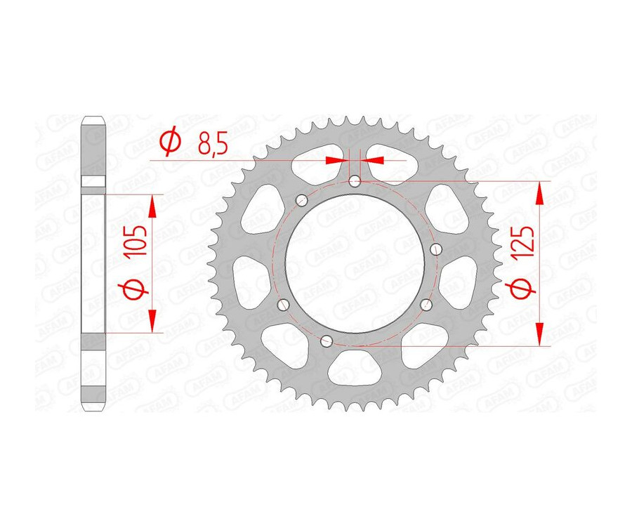 Couronne AFAM acier standard 47200 - 428 Couronne AFAM acier standard 47200 - 428