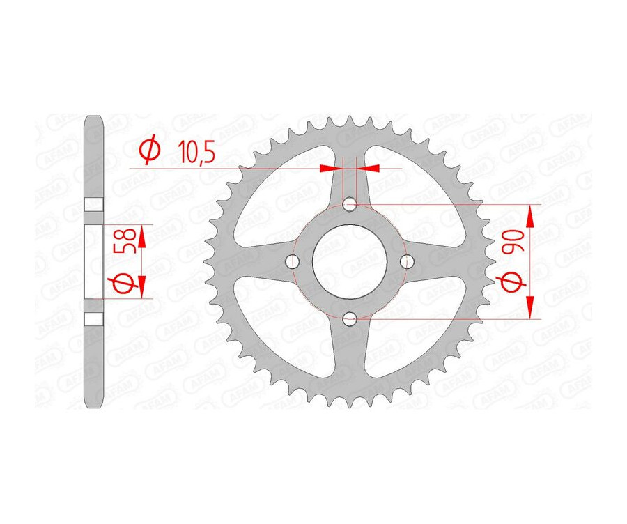 Couronne AFAM acier standard 10221 - 520 Couronne AFAM acier standard 10221 - 520