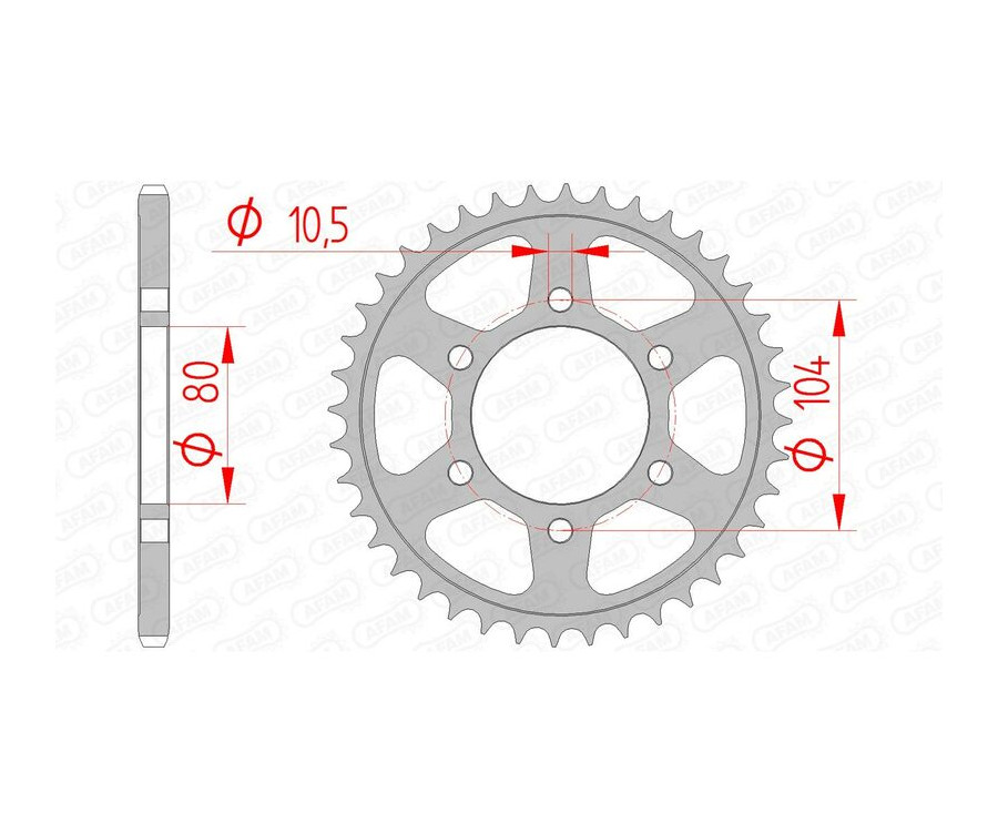 Couronne AFAM acier standard 16504 - 520 Couronne AFAM acier standard 16504 - 520
