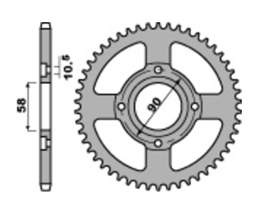 Couronne PBR acier C45 standard 279 - 520 Couronne PBR acier C45 standard 279 - 520