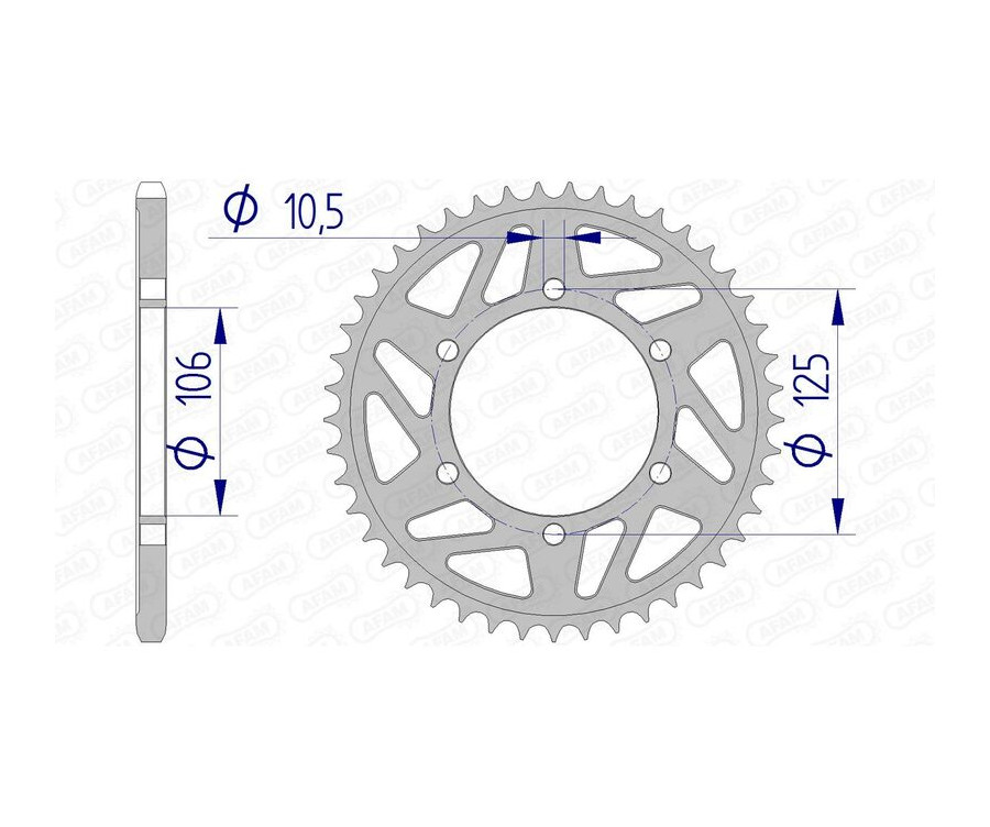 Couronne AFAM aluminium 87606 - 520 - 1074766001