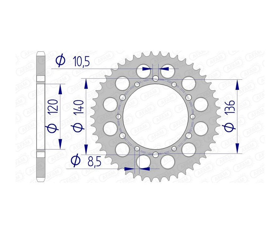 Couronne AFAM aluminium 17404520 - 1074603008