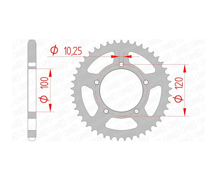 Couronne AFAM acier standard 35800 - 525 Couronne AFAM acier standard 35800 - 525
