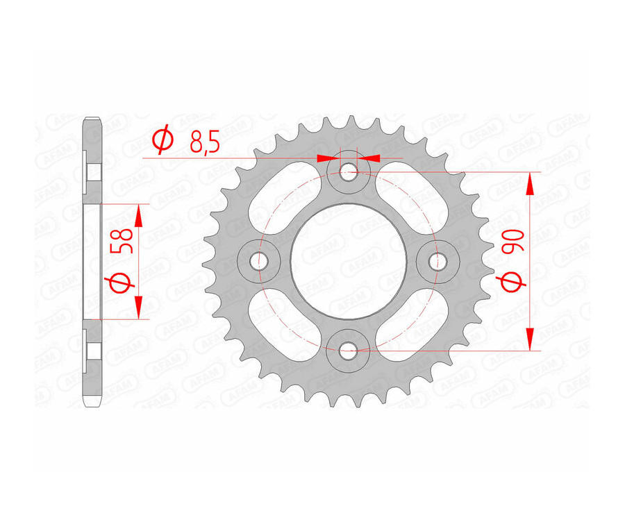 Couronne AFAM acier standard 10117 - 420 - 1074324002