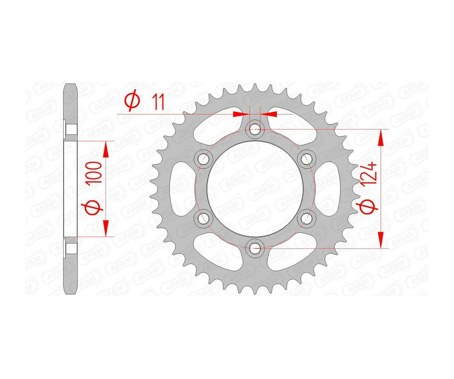 Couronne AFAM acier standard 50602 - 520 Couronne AFAM acier standard 50602 - 520