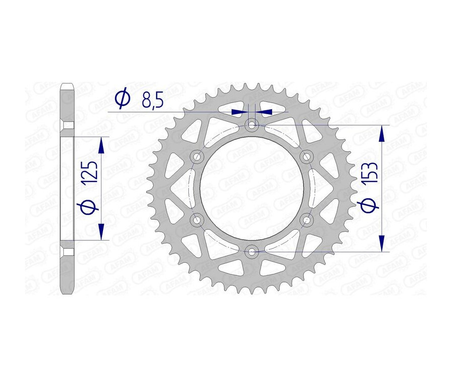Couronne AFAM aluminium Ultra-Light 11212 - 520 - 1074390013