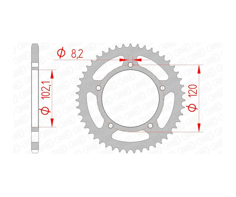 Couronne AFAM acier standard 35104 - 420 - 1074615001