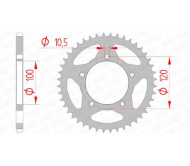 Couronne AFAM acier standard 35801 - 520 - 1074625004