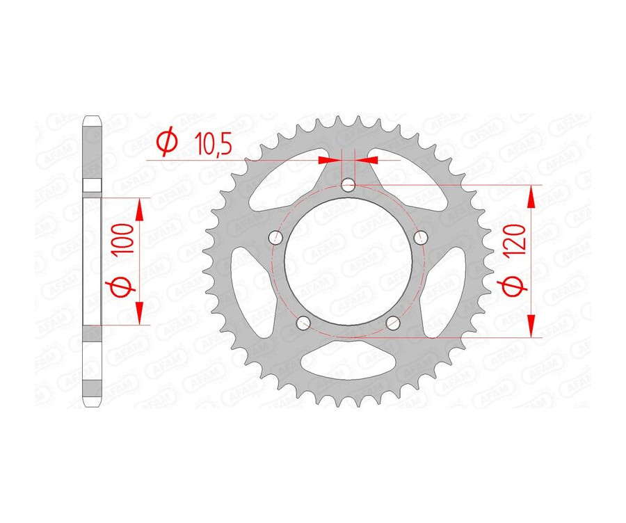 Couronne AFAM acier standard 35801 - 520 - 1074625004