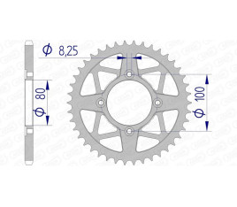 Couronne AFAM aluminium 93320 - 520 - 1074809001