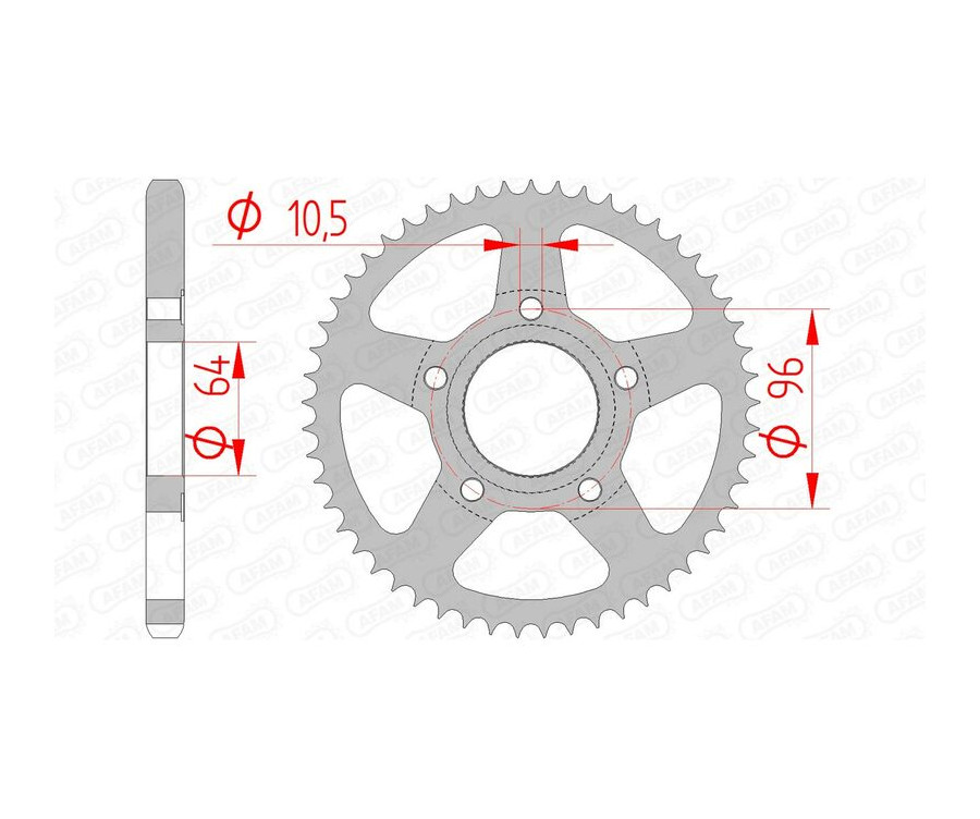 Couronne AFAM acier standard 10203 - 428 - 1074326001