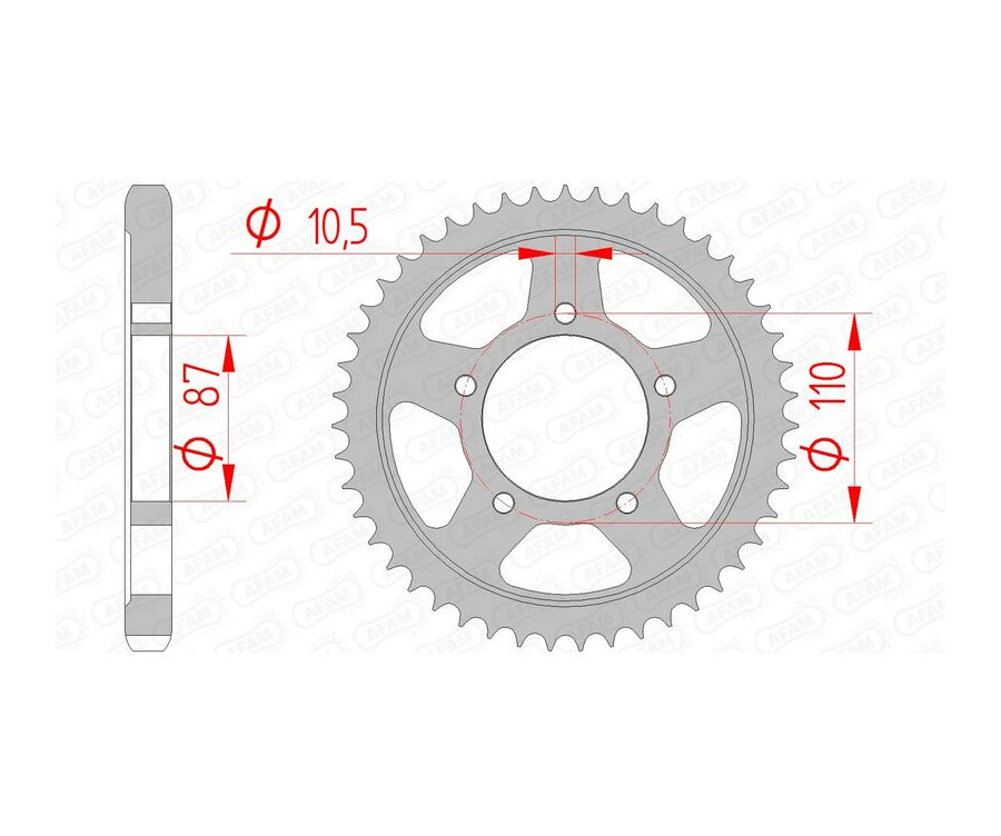 Couronne AFAM acier standard 14601 - 530 - 1074524004