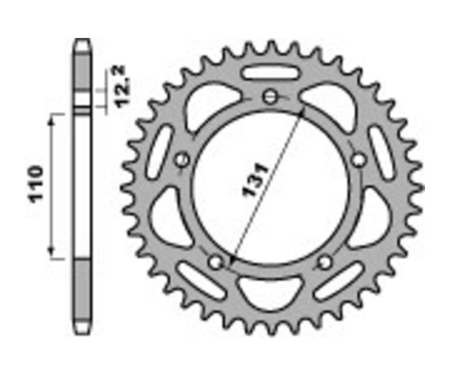 Couronne PBR aluminium ultra-light anodisé dur 4586 - 520 - 1075362005