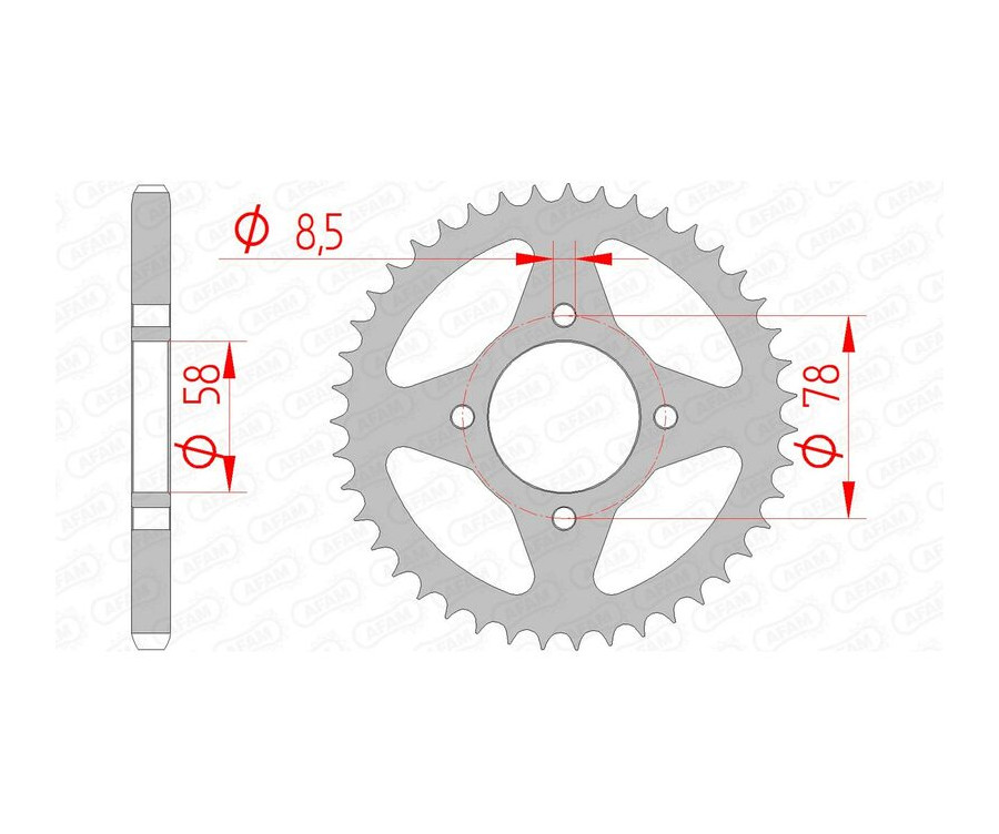 Couronne AFAM acier standard 14201 - 428 - 1074489001