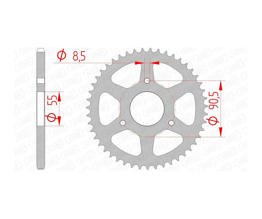 Couronne AFAM acier standard 80104 - 420 Couronne AFAM acier standard 80104 - 420