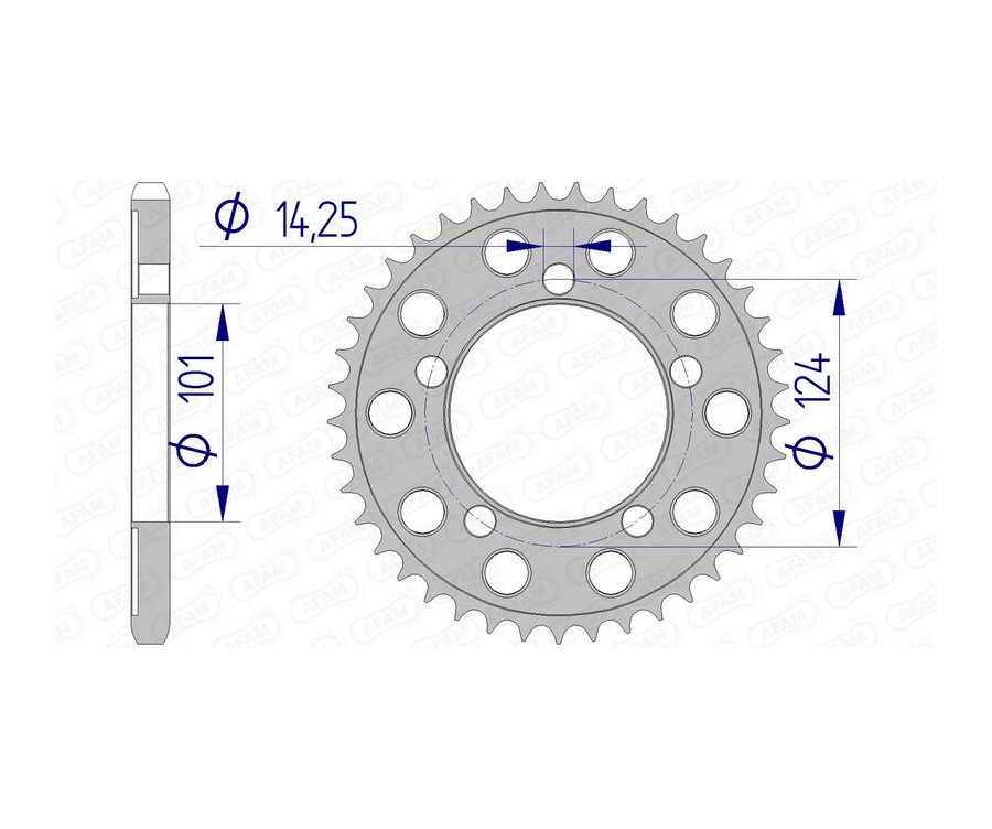 Couronne AFAM aluminium 72801 - 525 - 1074738005