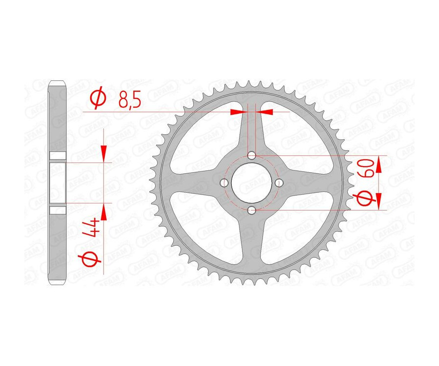 Couronne AFAM acier standard 12222 - 428 - 1074419002