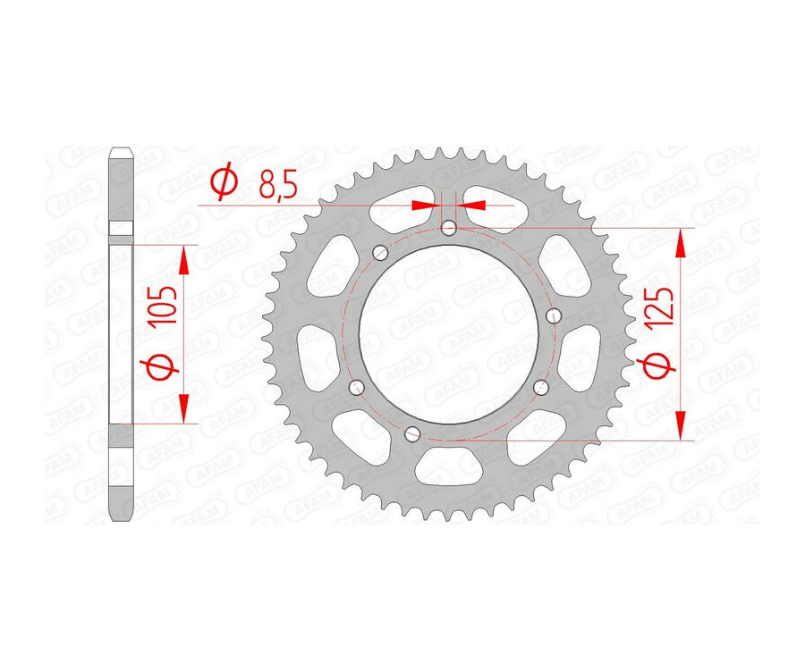 Couronne AFAM acier standard 47103 - 420 - 1074659003