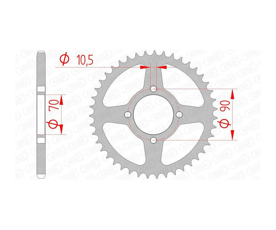 Couronne AFAM acier standard 16310 - 520 - 1074562001