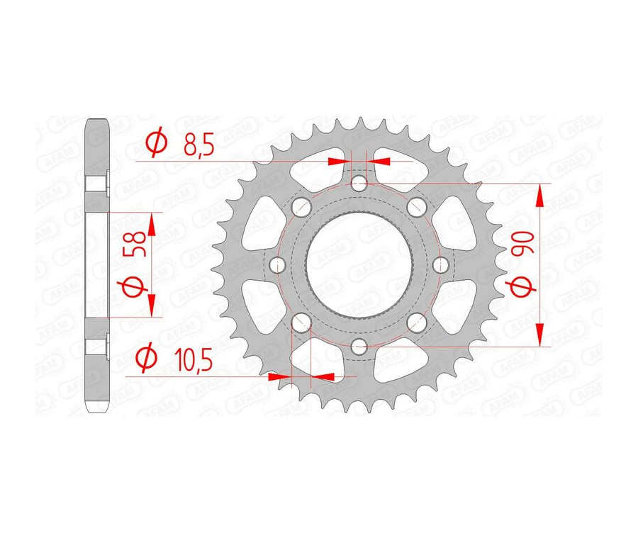Couronne AFAM acier standard 10201 - 428 - 1074325006