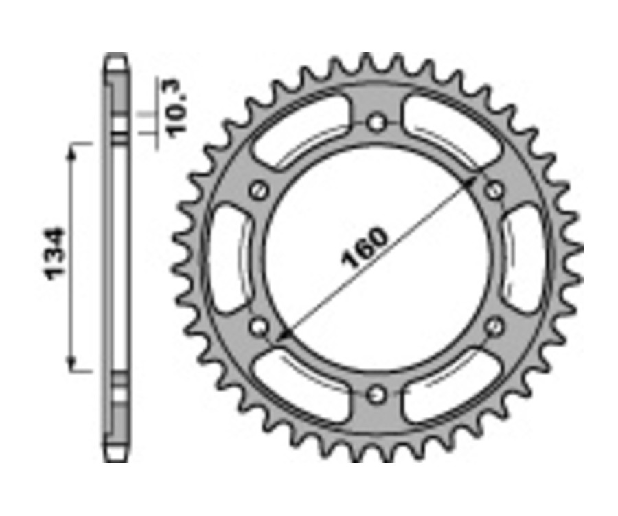 Couronne PBR acier C45 standard 4405 - 525 Couronne PBR acier C45 standard 4405 - 525
