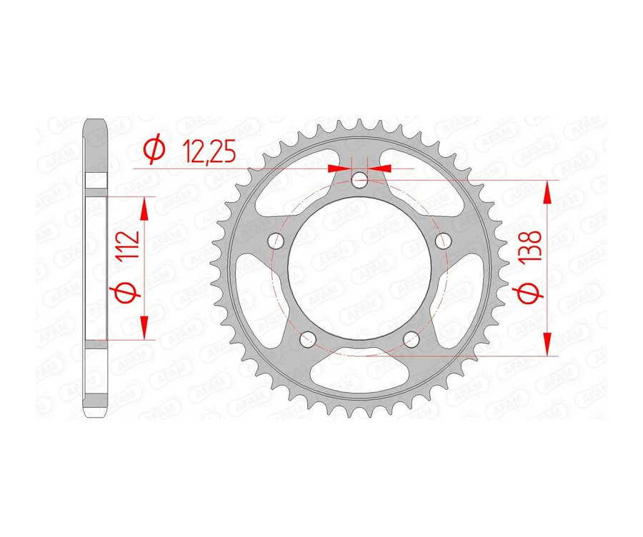 Couronne AFAM acier standard 10613 - 525 - 1074373003