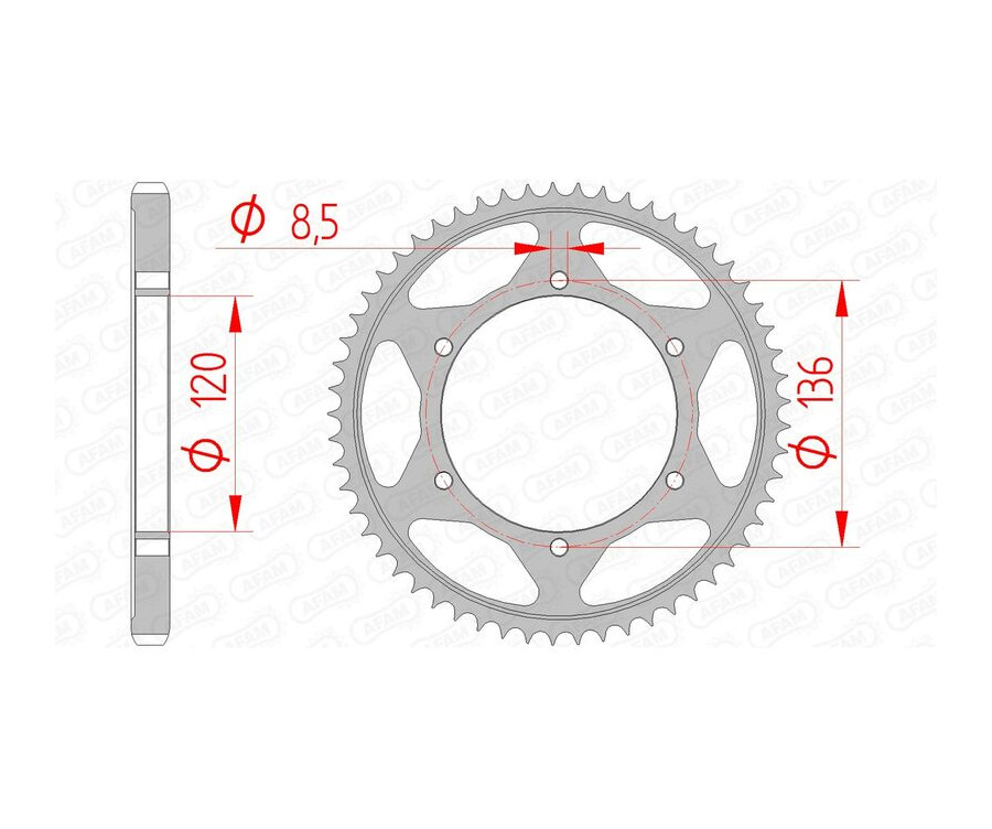 Couronne AFAM acier standard 12313 - 428 - 1074431004