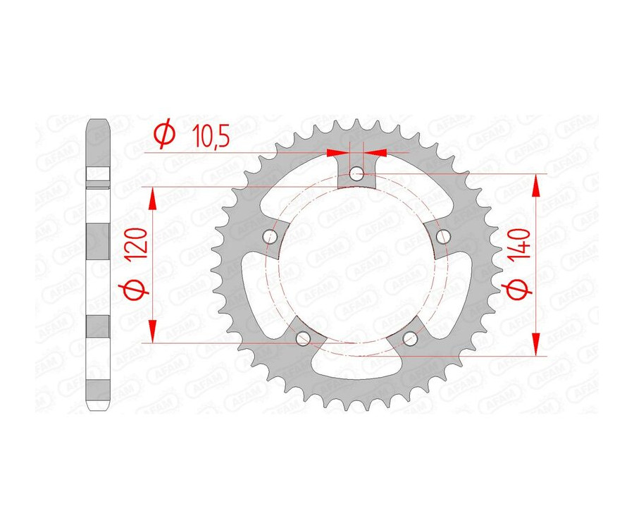 Couronne AFAM acier standard 86500 - 525 - 1074755002