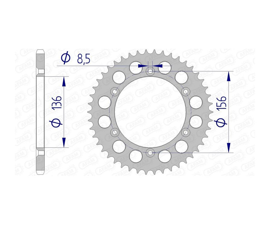 Couronne AFAM aluminium 15206 - 520 - 1074539006