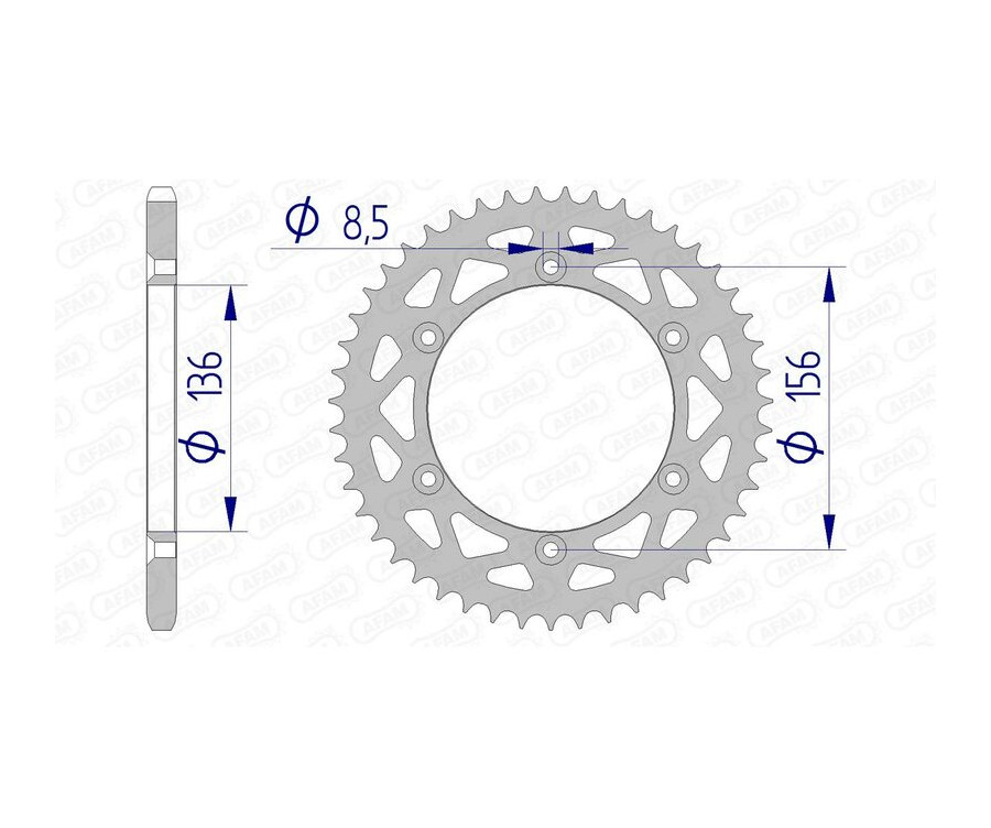 Couronne AFAM aluminium 15206 - 520 - 1074539012