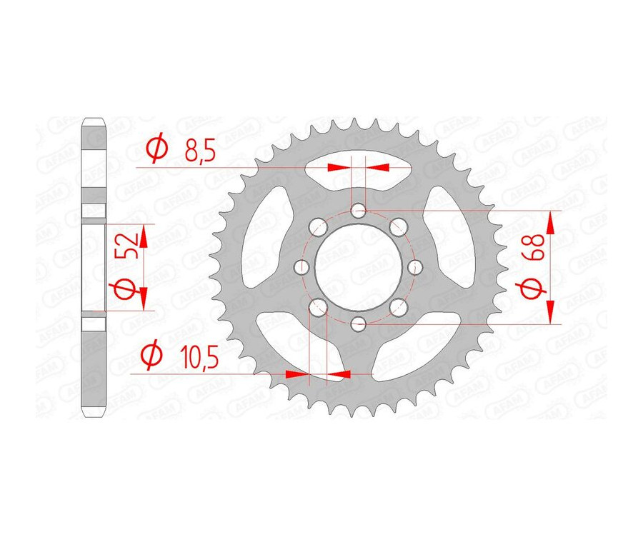 Couronne AFAM acier standard 14101 - 428 Couronne AFAM acier standard 14101 - 428