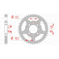 Couronne AFAM acier standard 14101 - 428 Couronne AFAM acier standard 14101 - 428