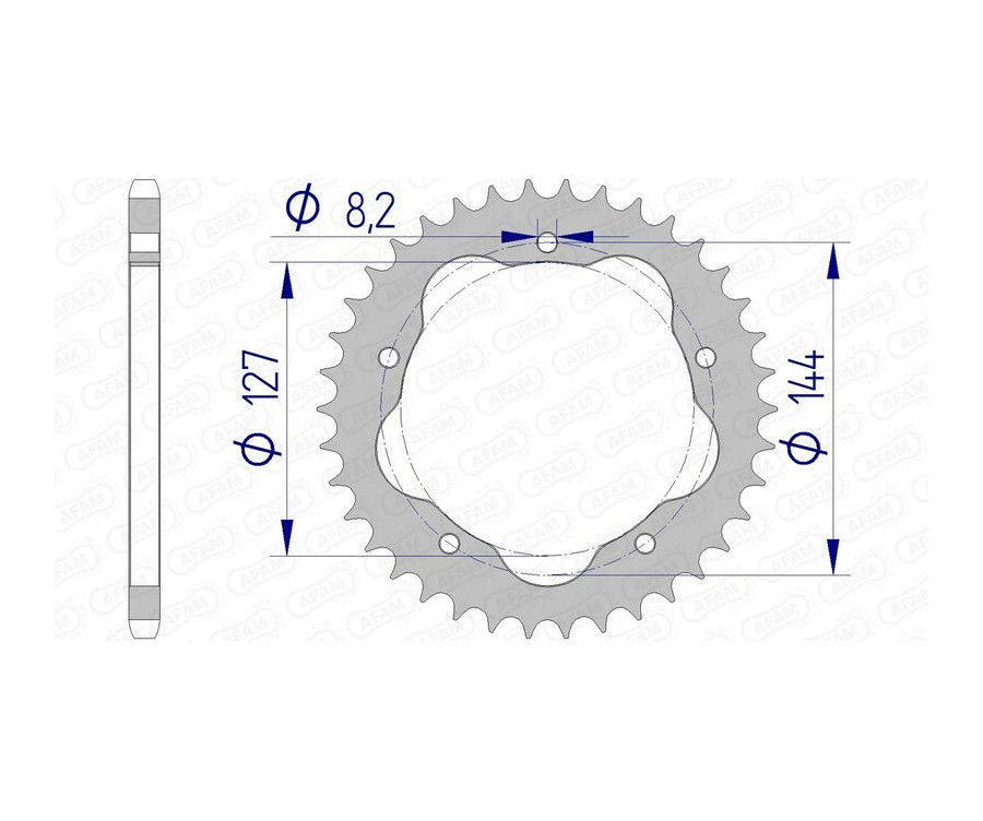 Couronne AFAM aluminium 51607 - 520 - 1074690003