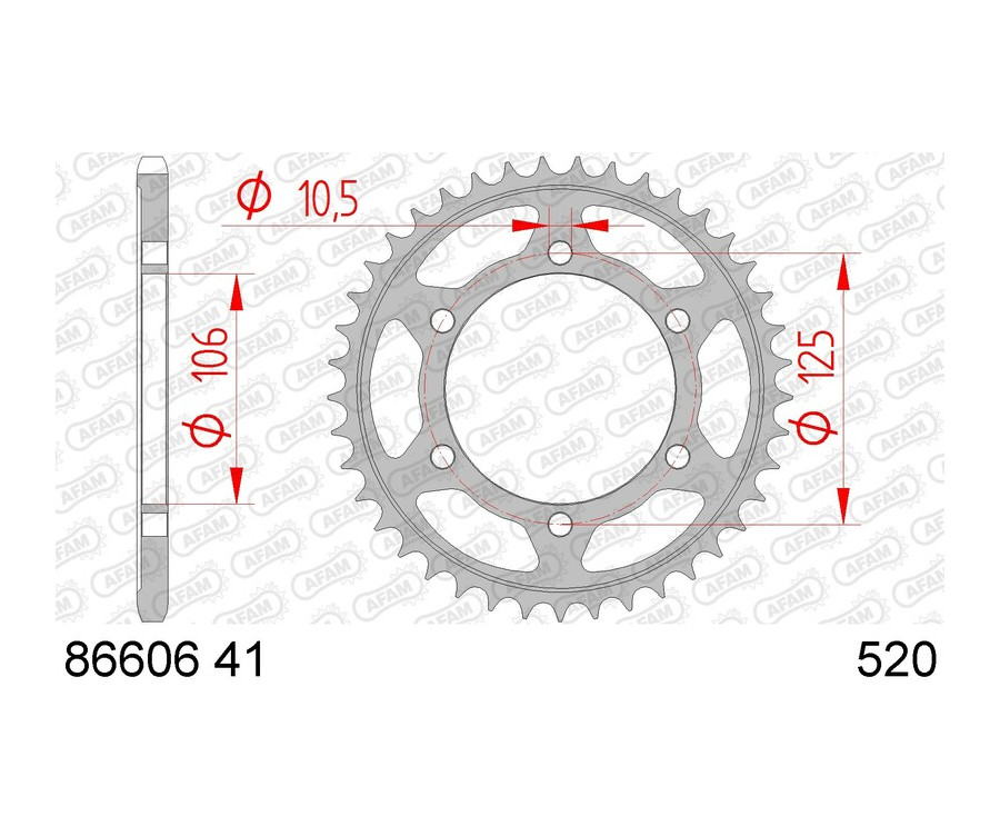 Couronne AFAM acier standard 86606 - 520 Couronne AFAM acier standard 86606 - 520