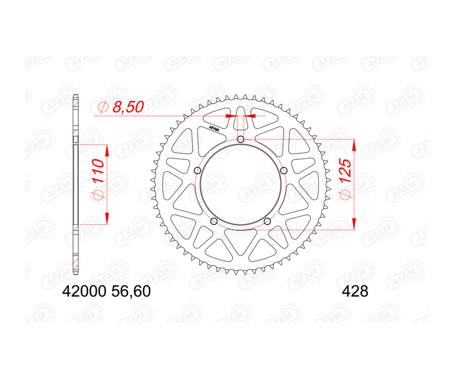 Couronne AFAM aluminium 42000 - 428 - 1124655001