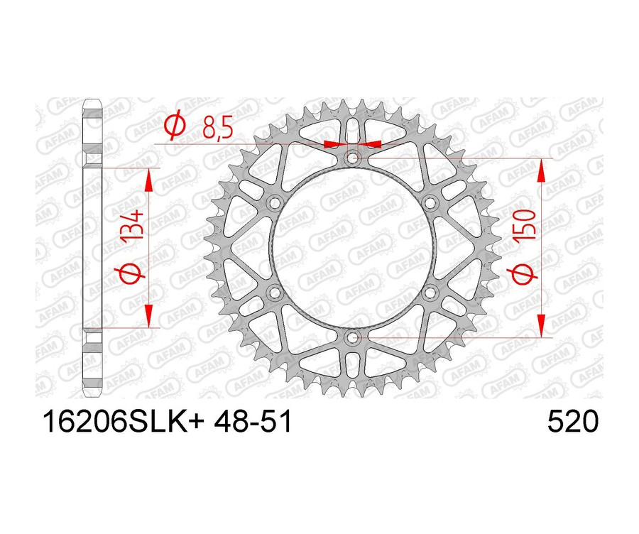 Couronne AFAM acier anti-boue 16206 - 520 Couronne AFAM acier anti-boue 16206 - 520