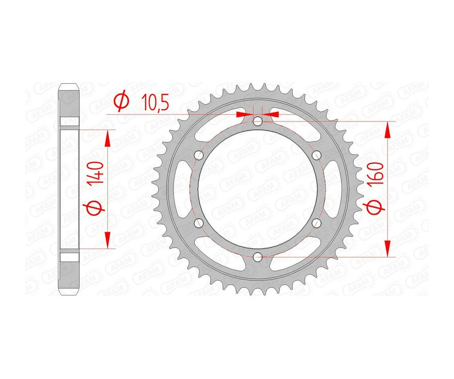Couronne AFAM acier standard 16701530 Couronne AFAM acier standard 16701530