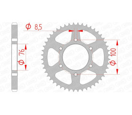 Couronne AFAM acier standard 12227 - 428