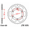 Couronne JT SPROCKETS acier standard 1076 - 420 - 1074869001