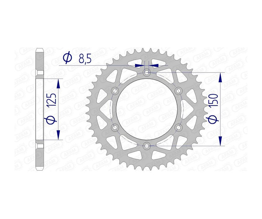 Couronne AFAM aluminium 72304 - 520 - 1074736014