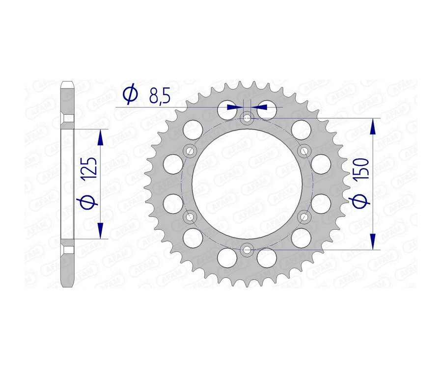 Couronne AFAM aluminium 72304 - 520 - 1074736008