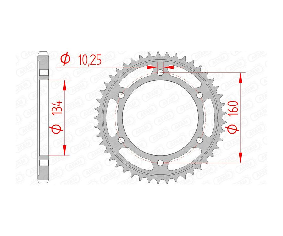 Couronne AFAM acier standard 10617 - 525 - 1074375003