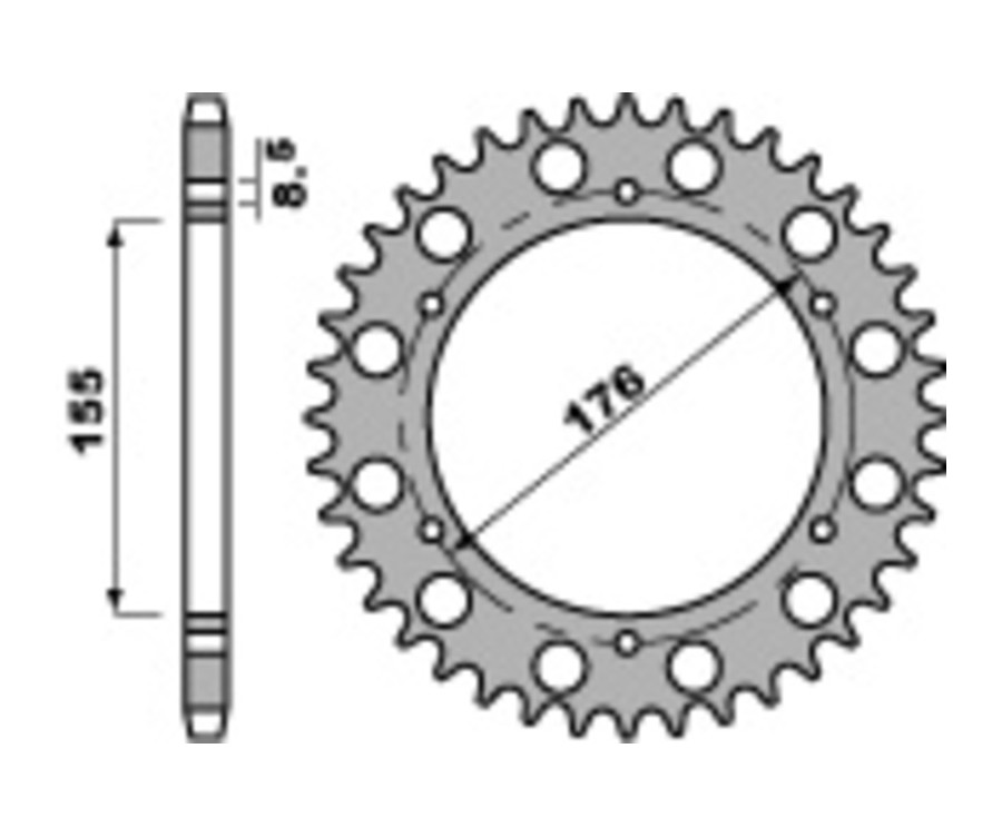 Couronne PBR acier C45 standard 4392 - 530 - 1075306002