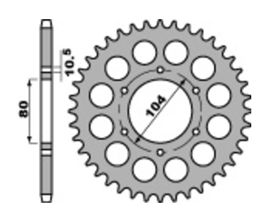 Couronne PBR acier C45 standard 501 - 630 - 1075415003