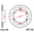 Couronne JT SPROCKETS acier standard 735 - 520 Couronne JT SPROCKETS acier standard 735 - 520